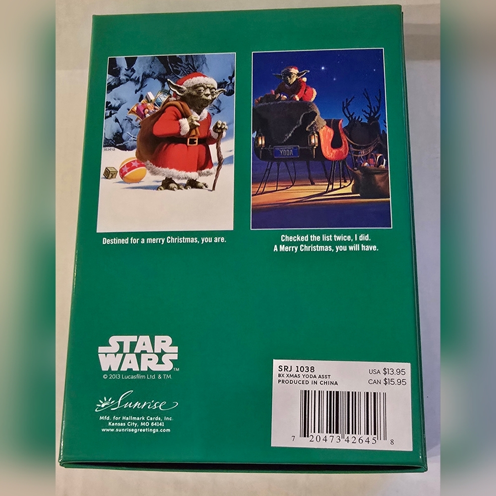 Star Wars - Santa Yoda Holiday Card Set - Picture 2 of 7